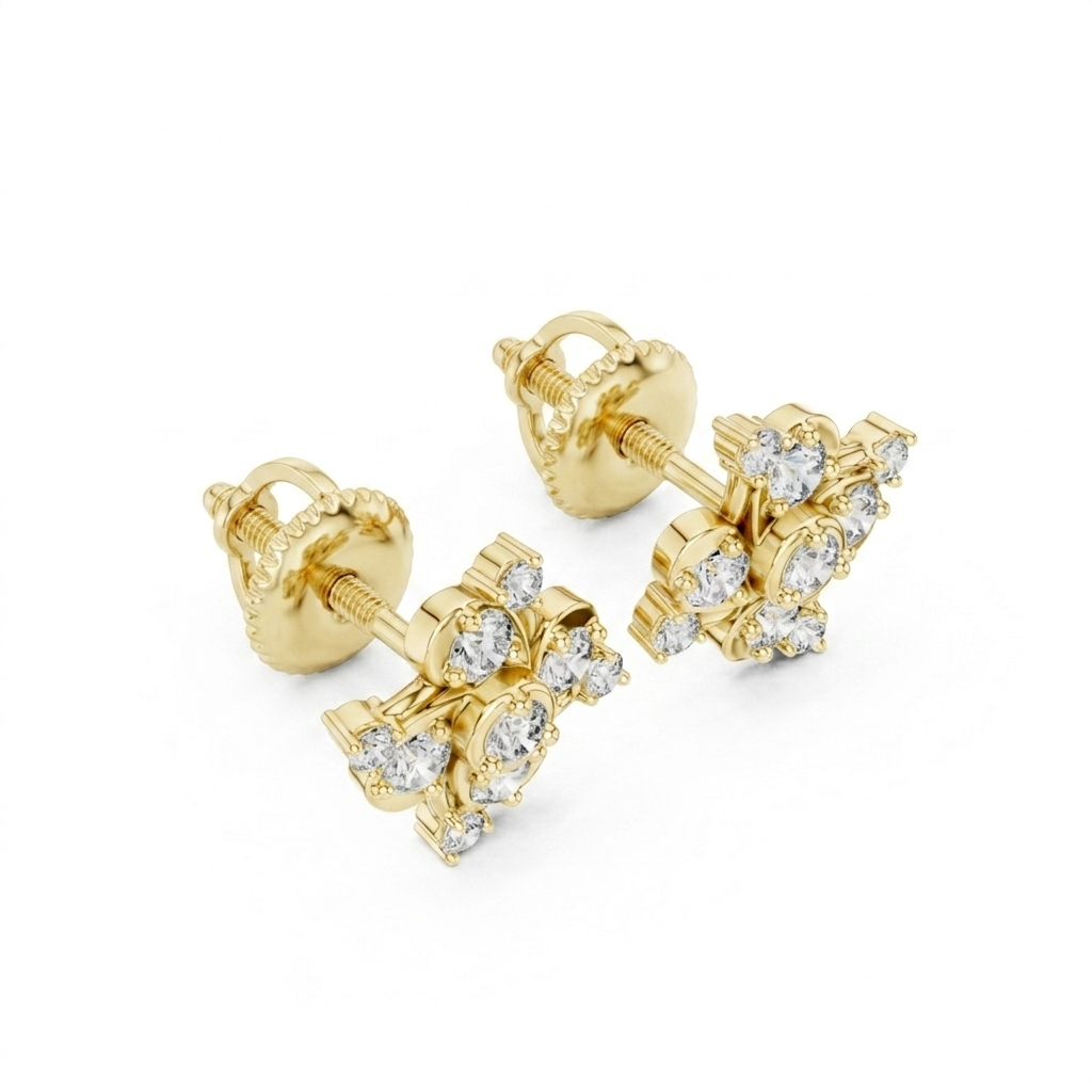 The Helix Bloom Earrings - Lab Grown Diamonds