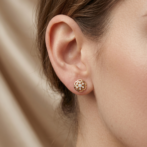The Aegis Shield Earrings - Lab Grown Diamonds