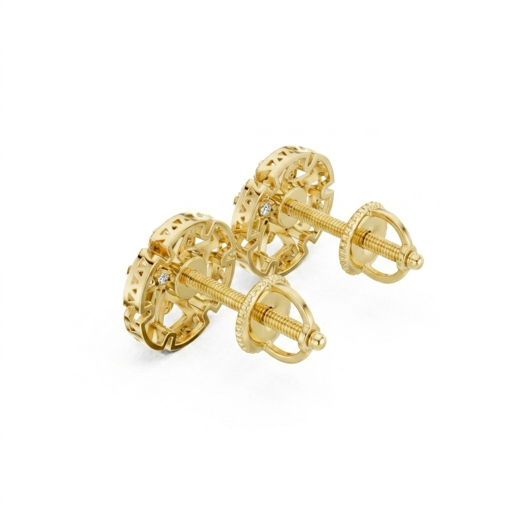 The Aegis Shield Earrings - Lab Grown Diamonds