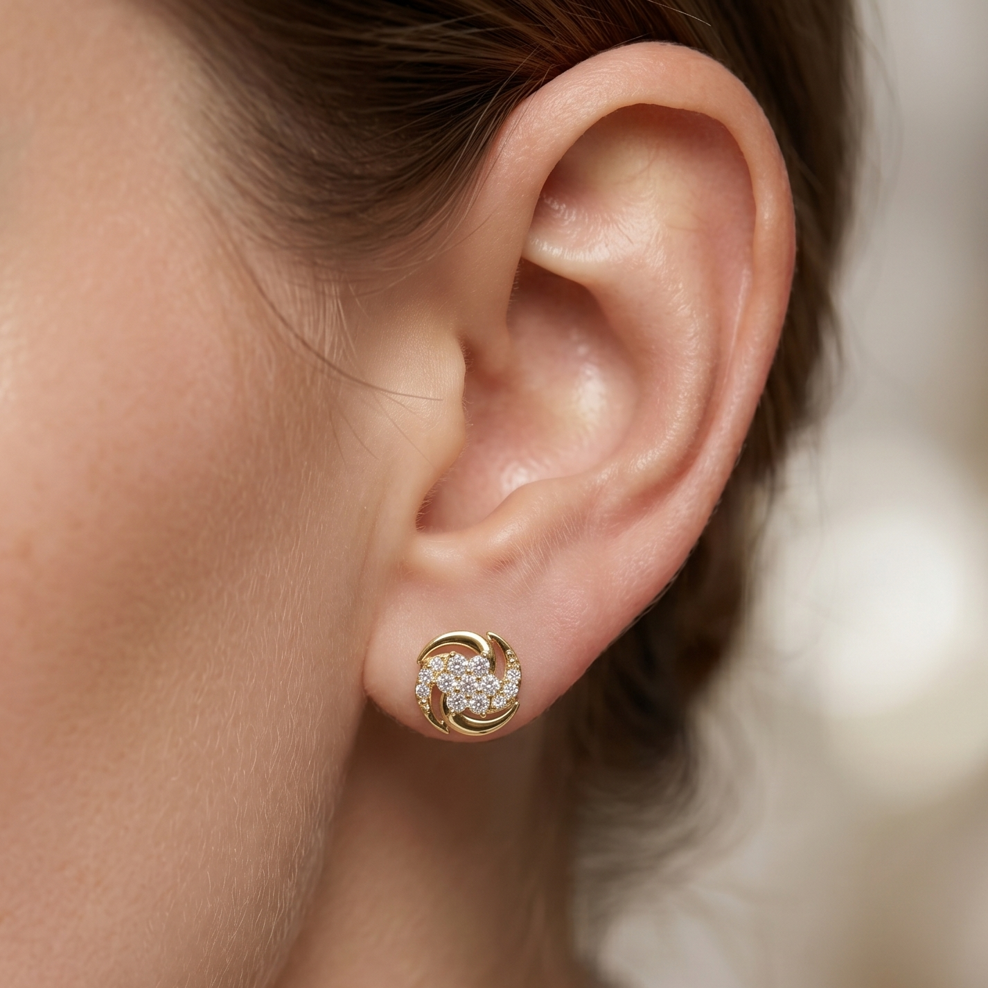 The Zarah Matrix Earrings - Lab Grown Diamonds