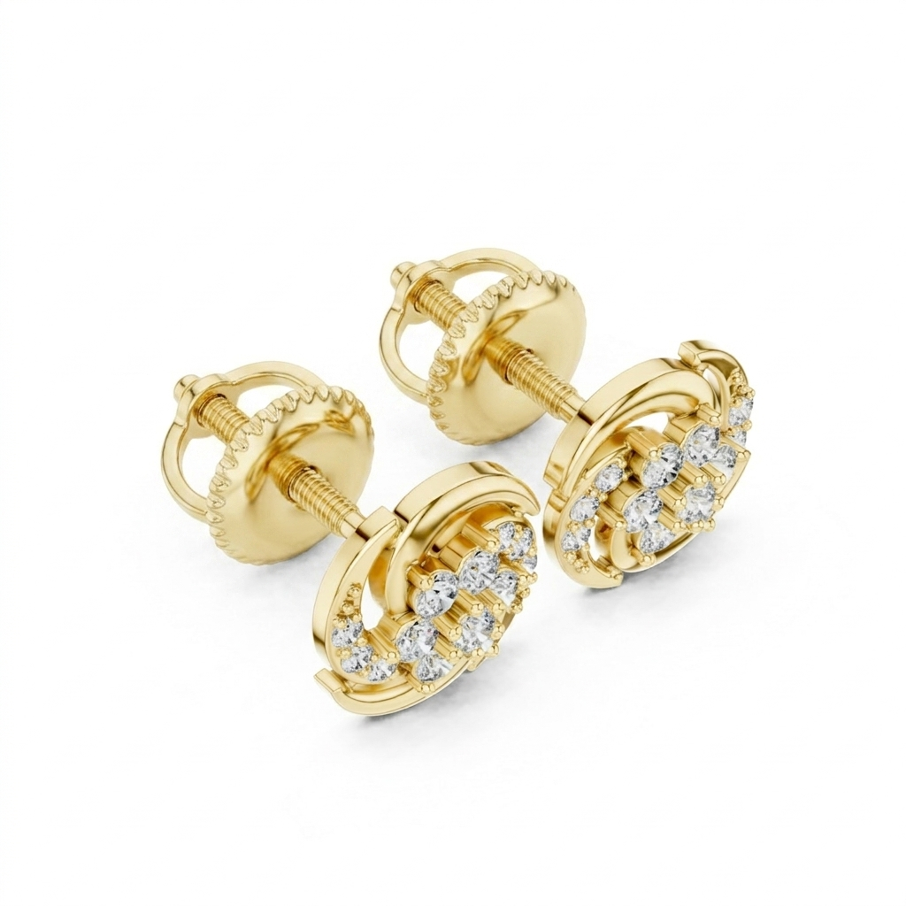 The Zarah Matrix Earrings - Lab Grown Diamonds