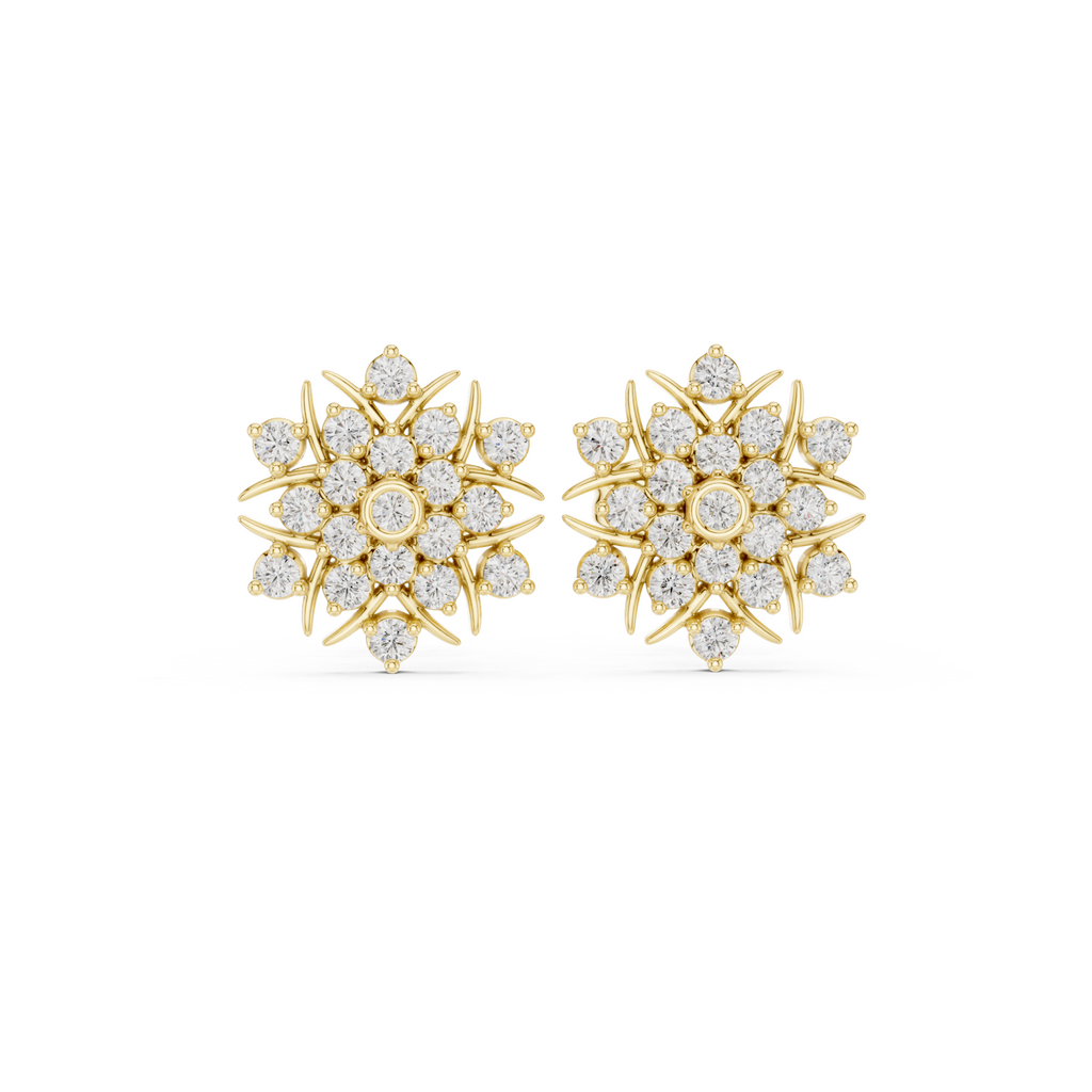 The Gilded Frost Earrings - Lab Grown Diamonds