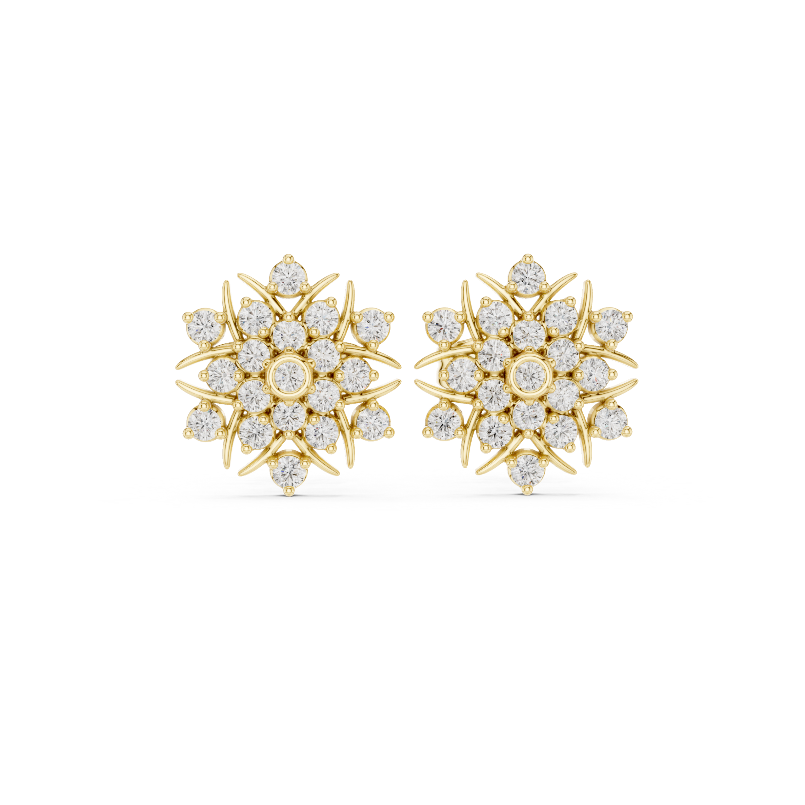 The Gilded Frost Earrings - Lab Grown Diamonds