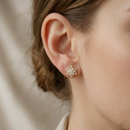 The Gilded Frost Earrings - Lab Grown Diamonds