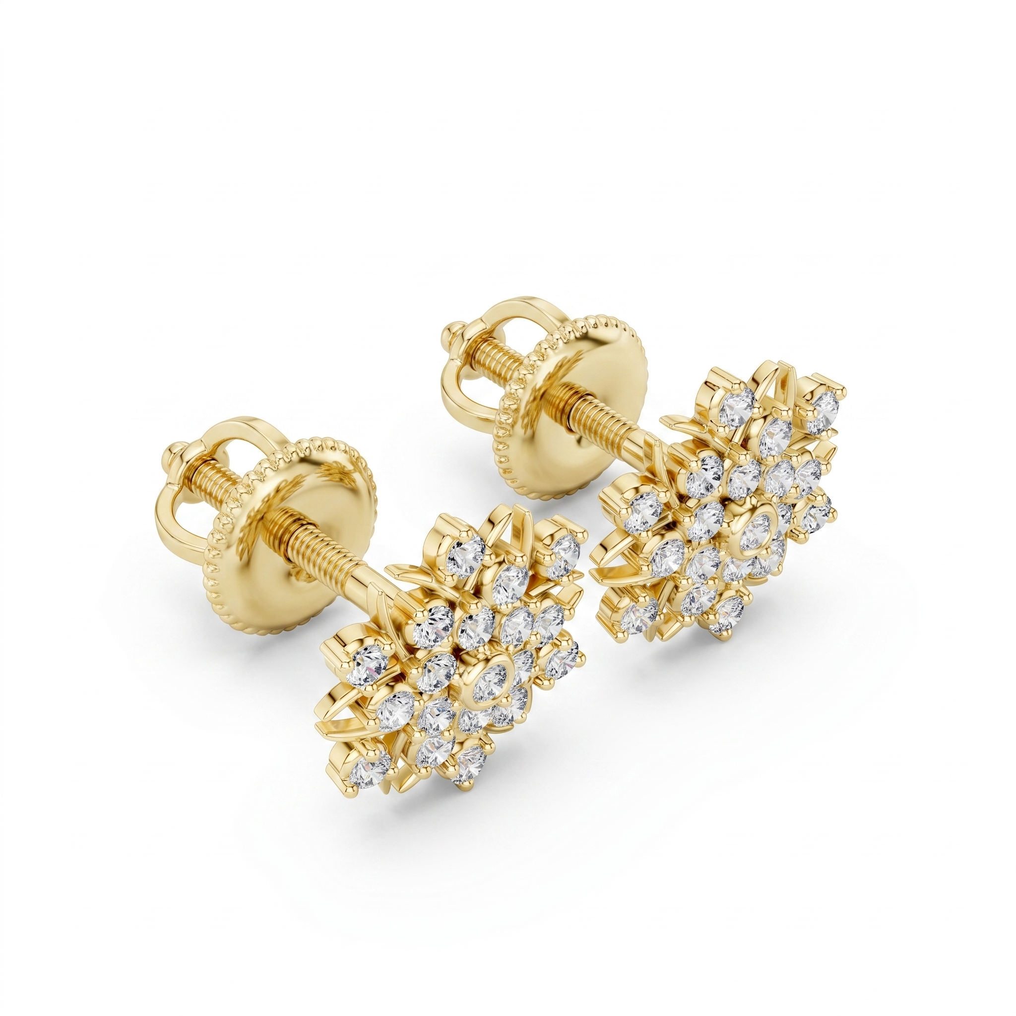 The Gilded Frost Earrings - Lab Grown Diamonds