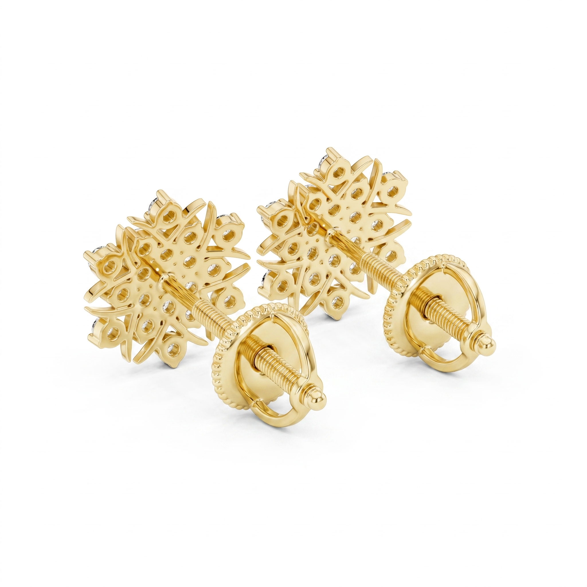 The Gilded Frost Earrings - Lab Grown Diamonds