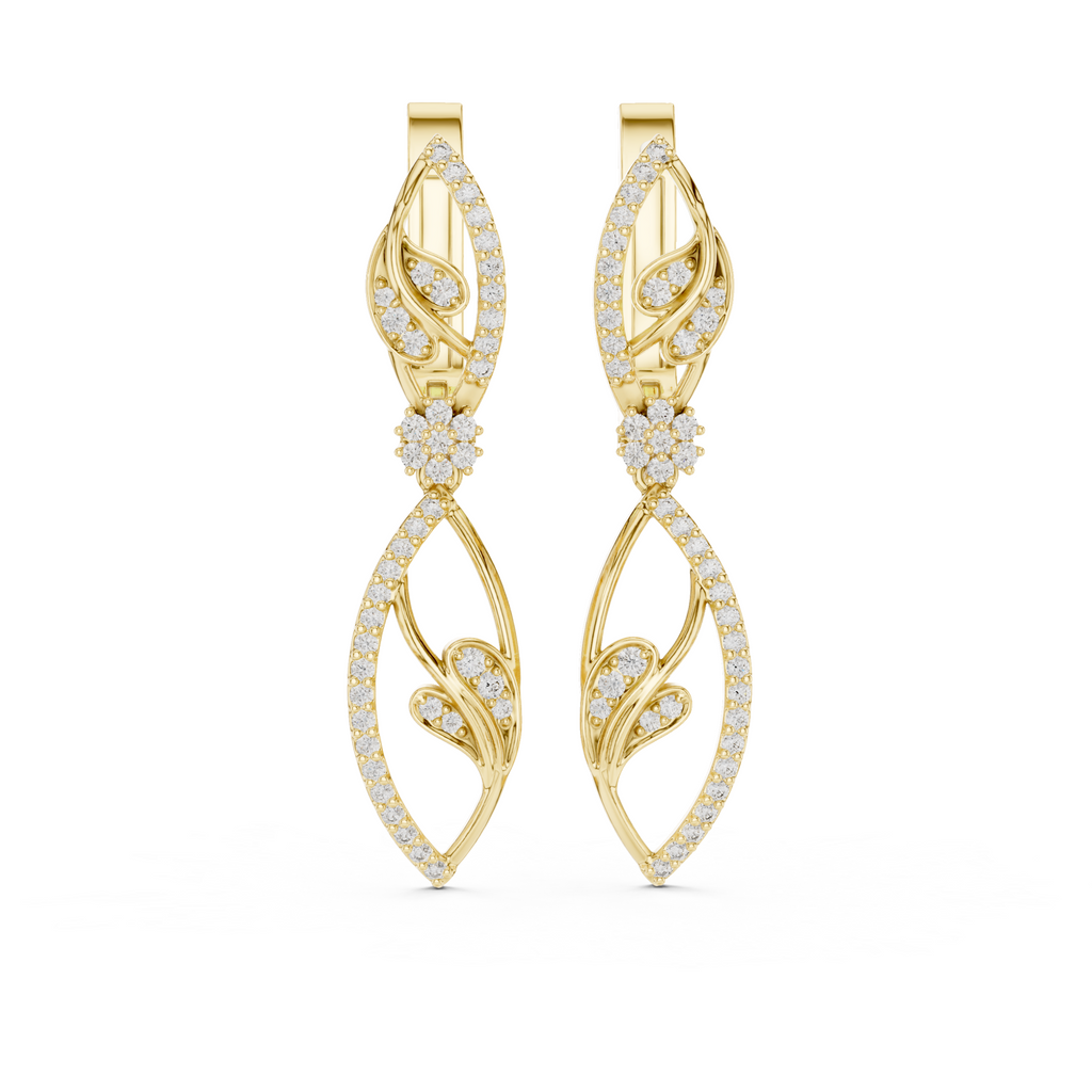 The Ananta Flora Earrings - Lab Grown Diamonds