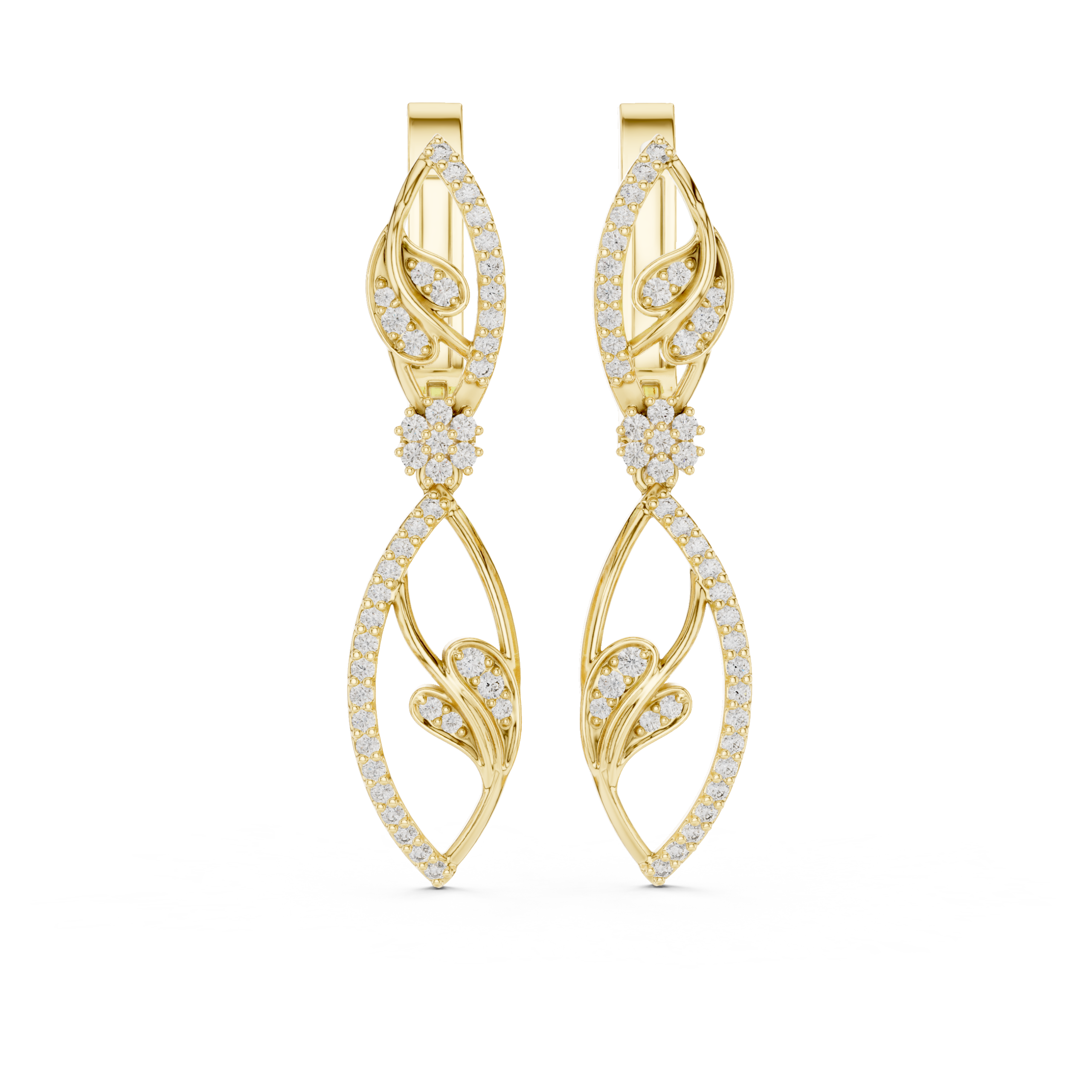 The Ananta Flora Earrings - Lab Grown Diamonds
