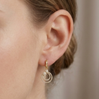 The Twin Flower Hoop Earrings - Lab Grown Diamonds