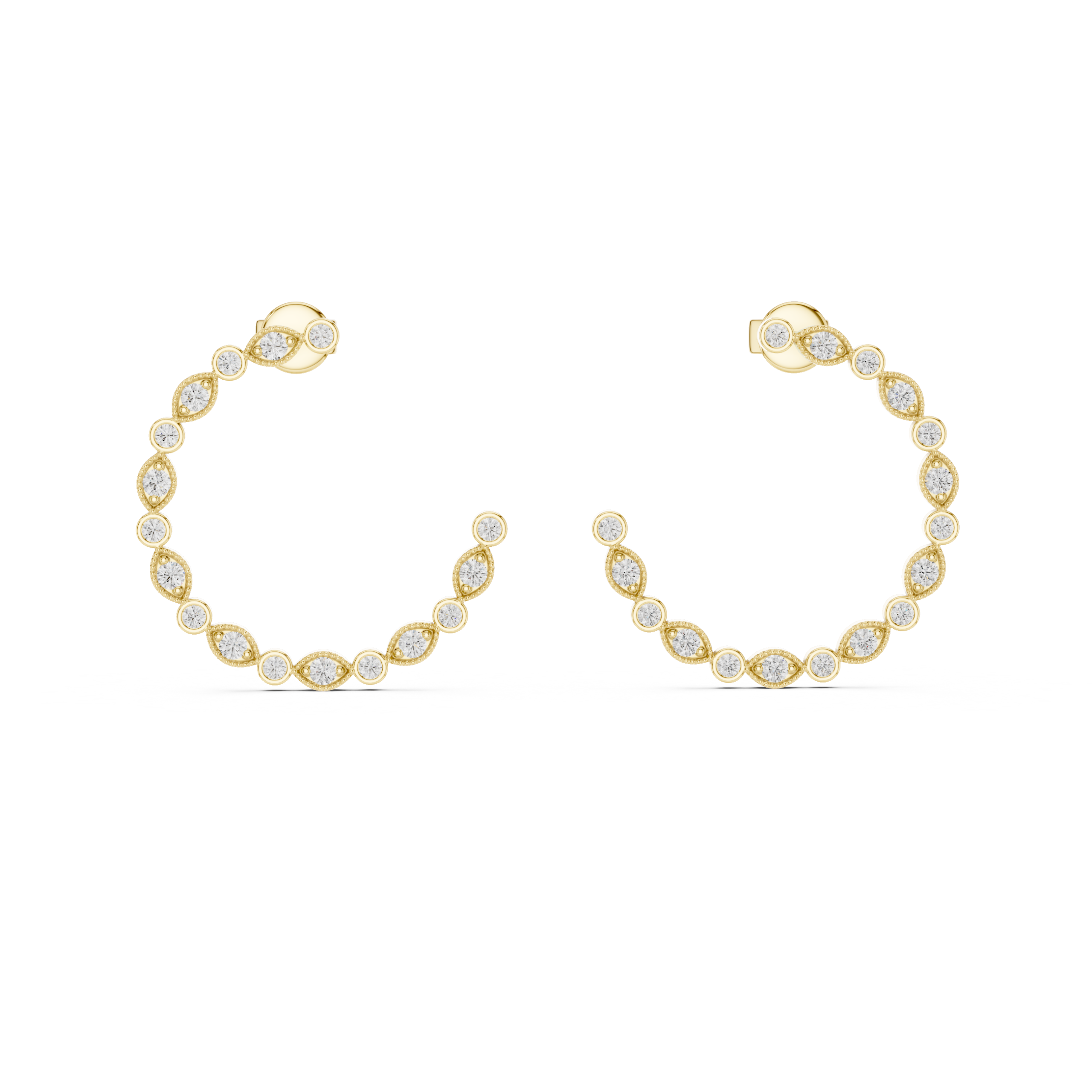 The Aria Contour Earrings - Lab Grown Diamonds
