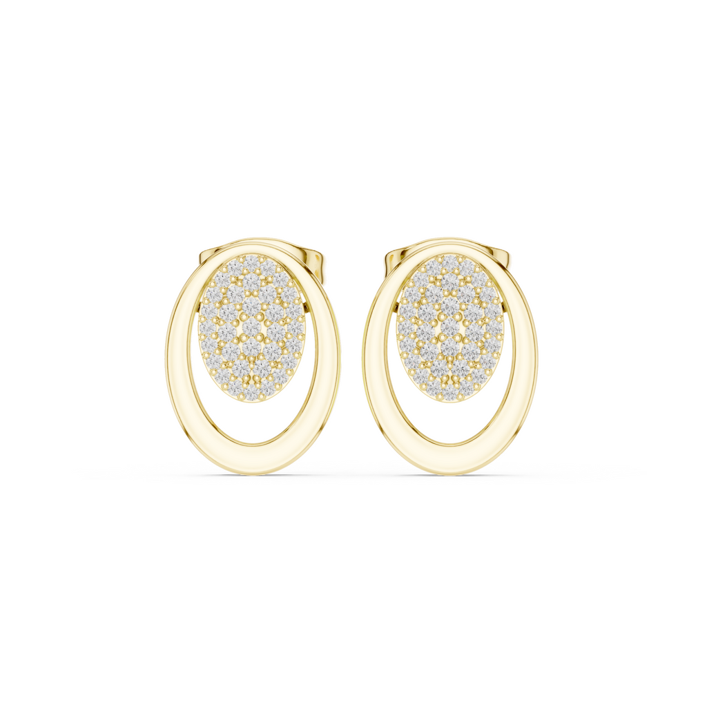 The Golden Nebula Earrings - Lab Grown Diamonds