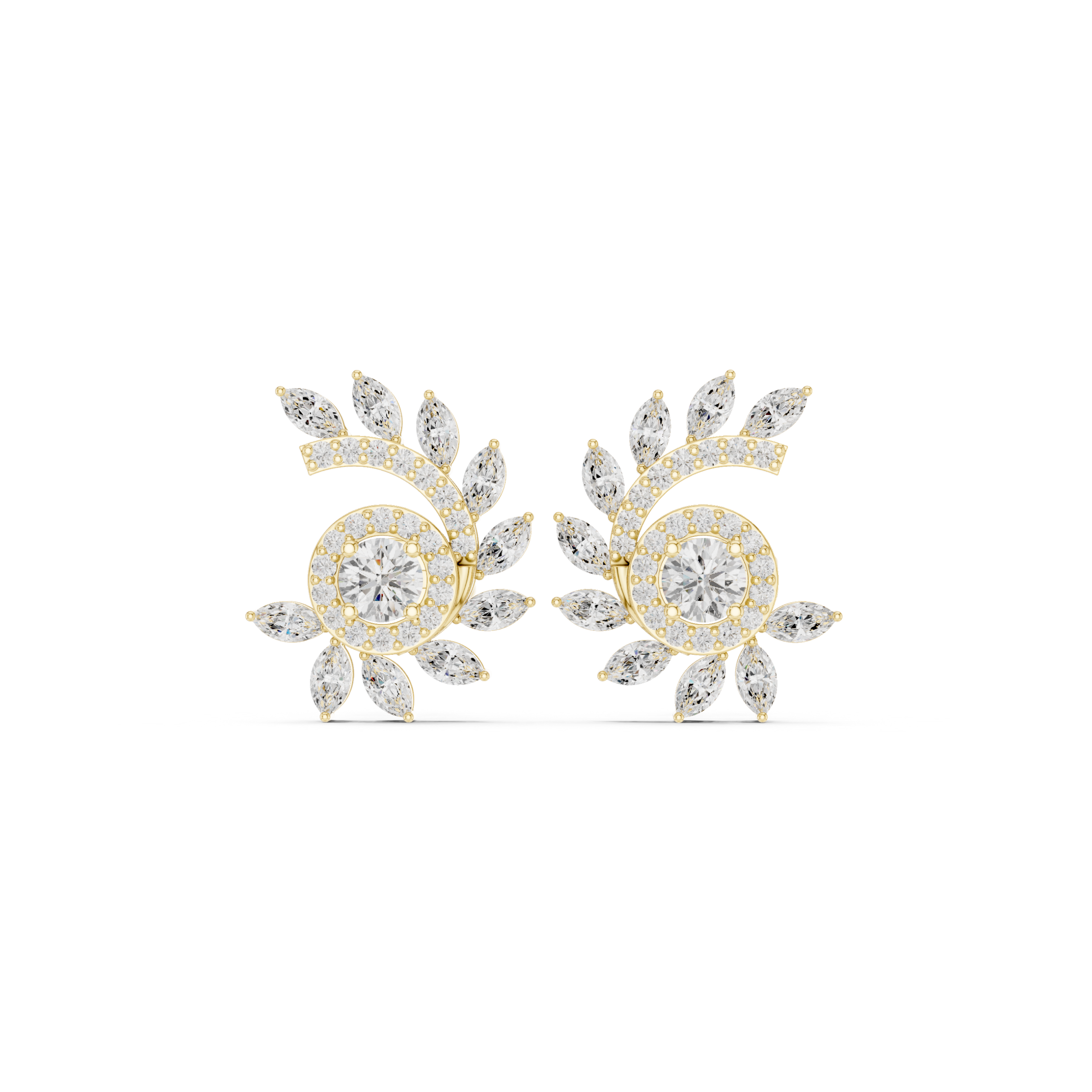 The Cosmic Crown Earrings - Lab Grown Diamonds