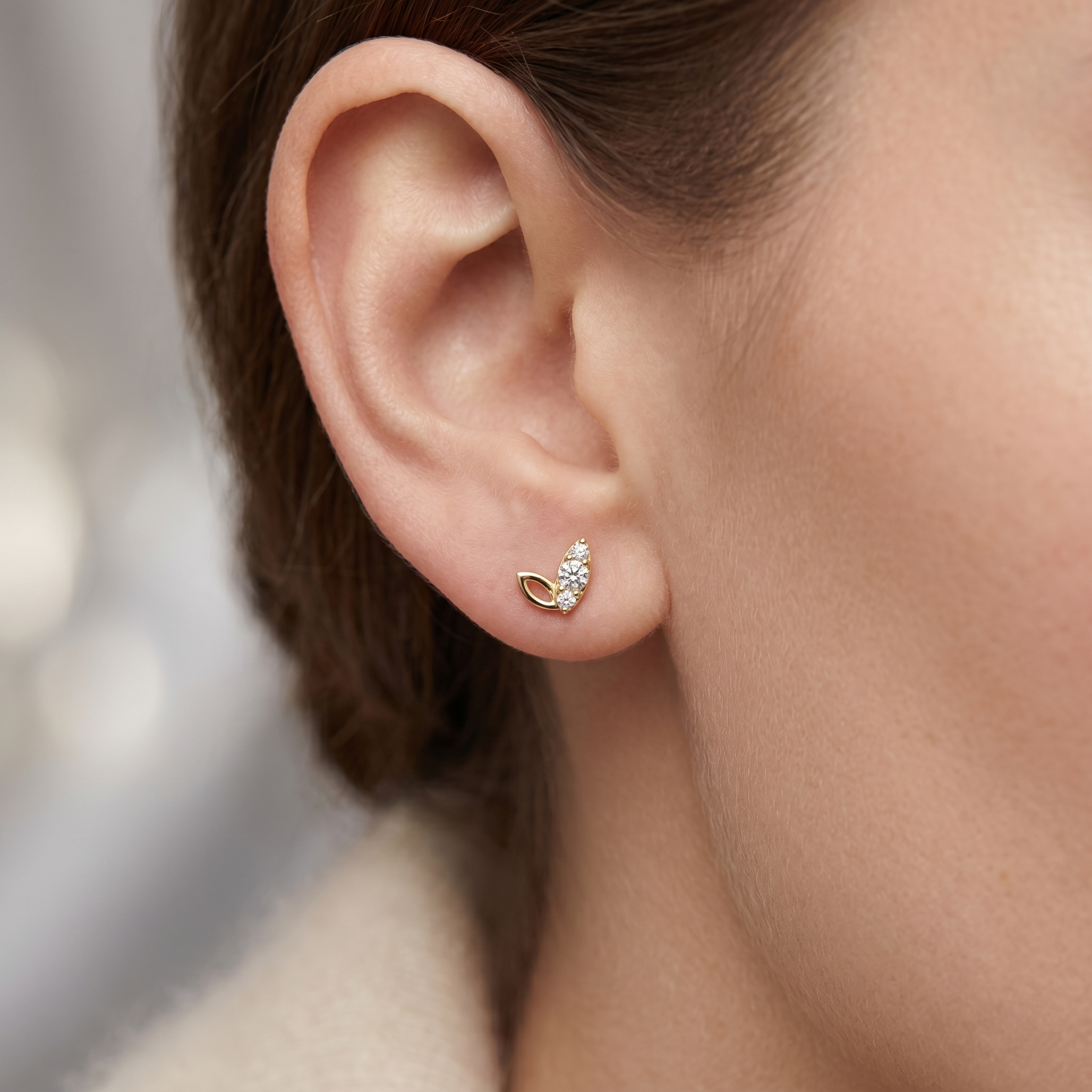 The Pygmy Blue Earrings - Lab Grown Diamonds