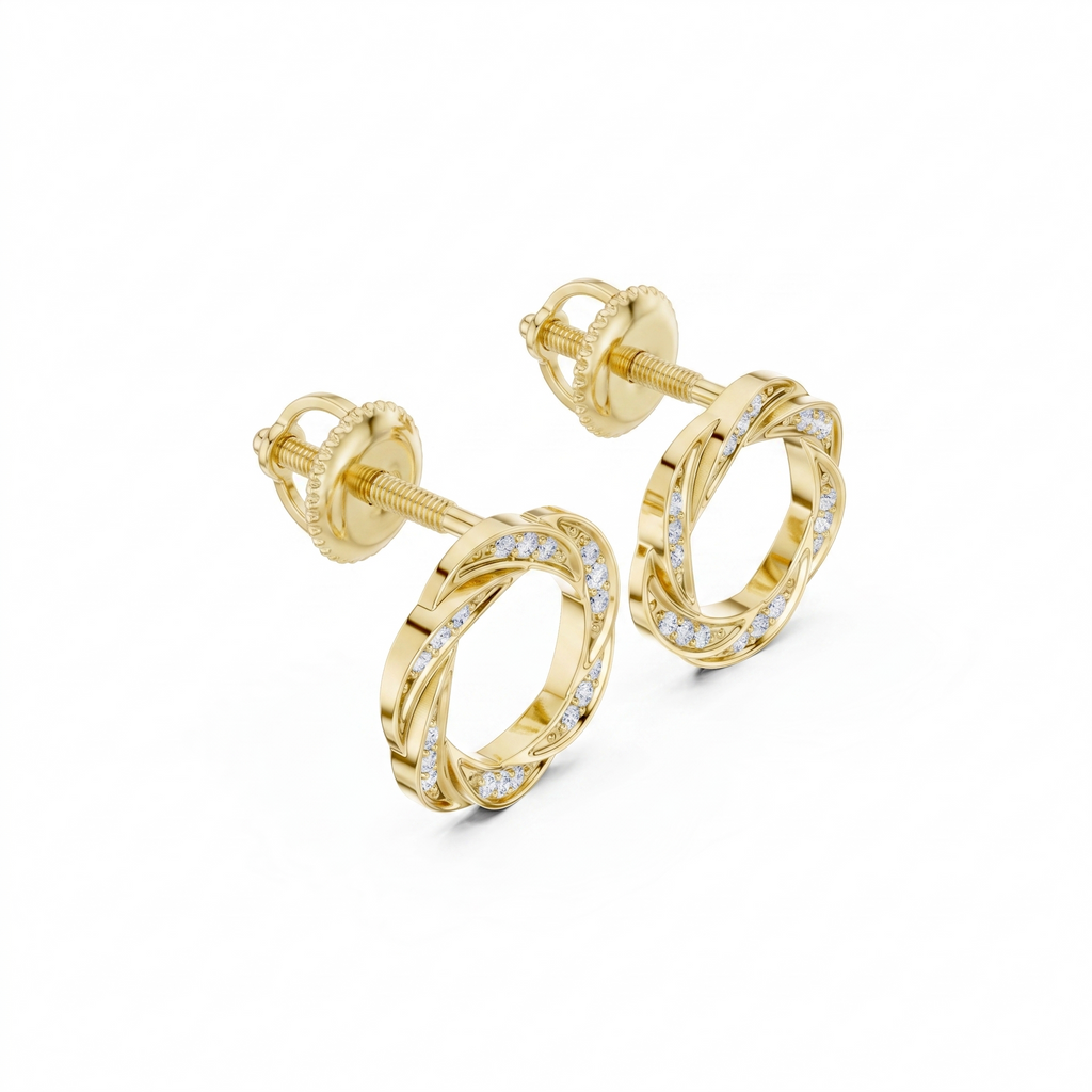 The Braid Earrings - Lab Grown Diamonds