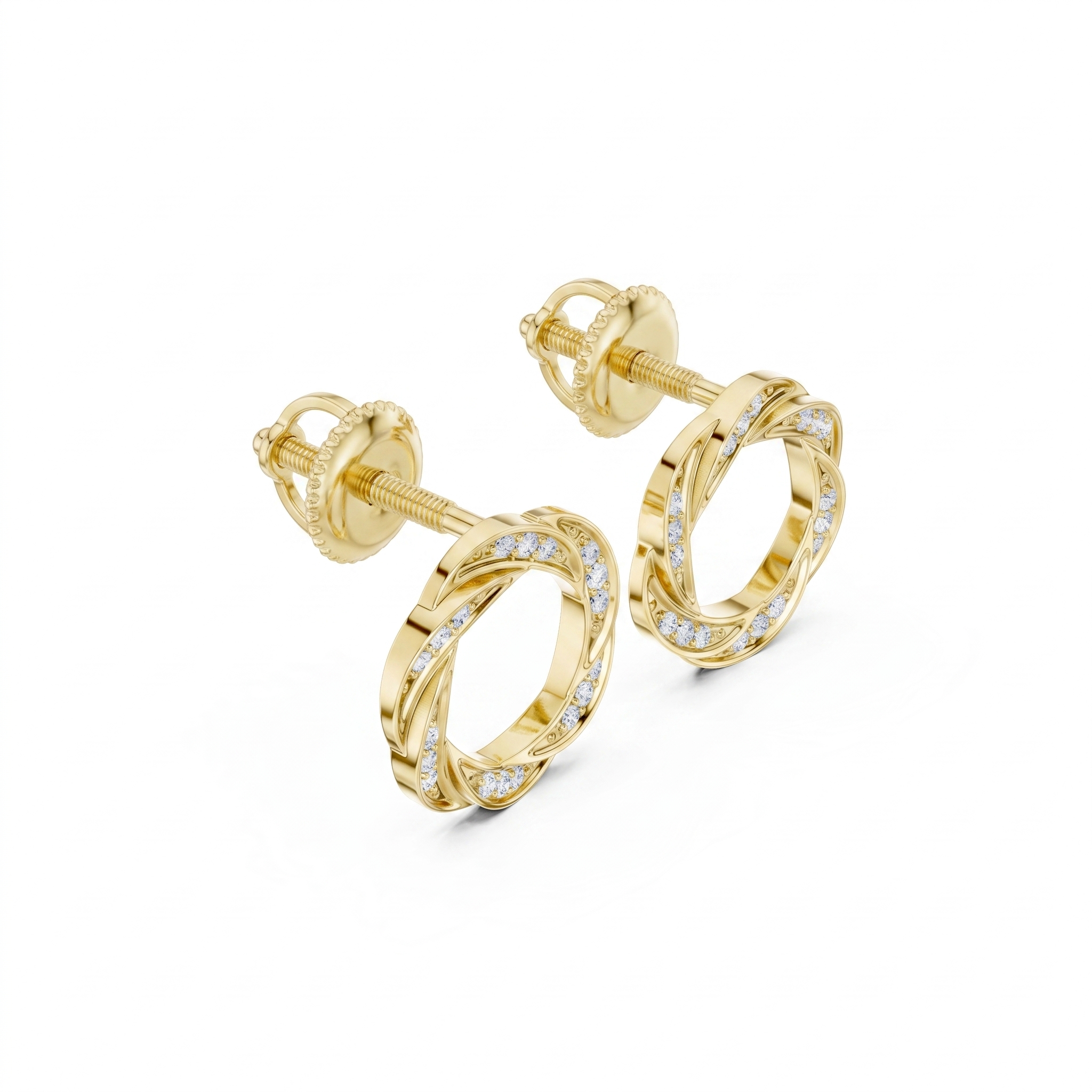 The Braid Earrings - Lab Grown Diamonds
