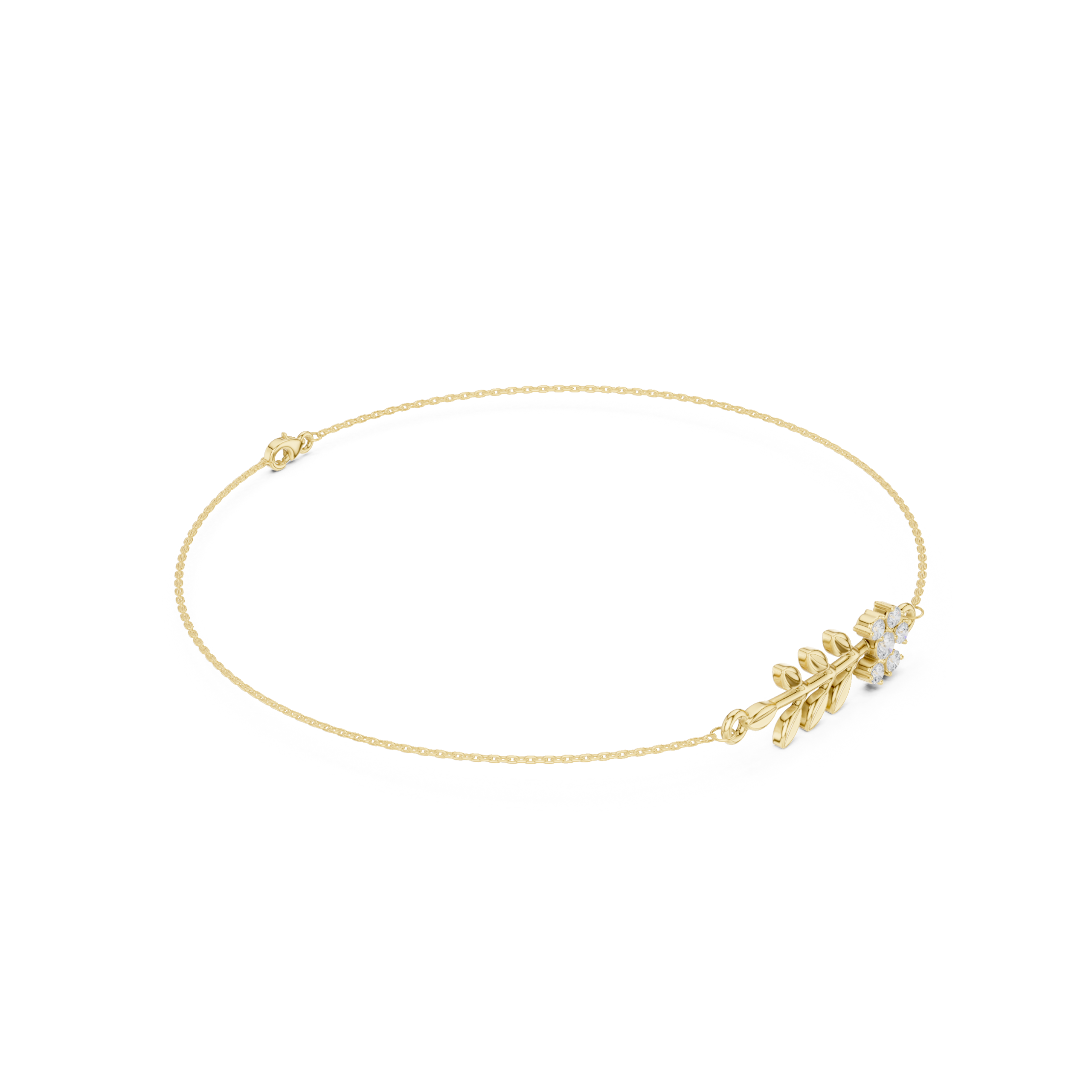 The Zephyra Leaf Bracelet - Lab Grown Diamonds