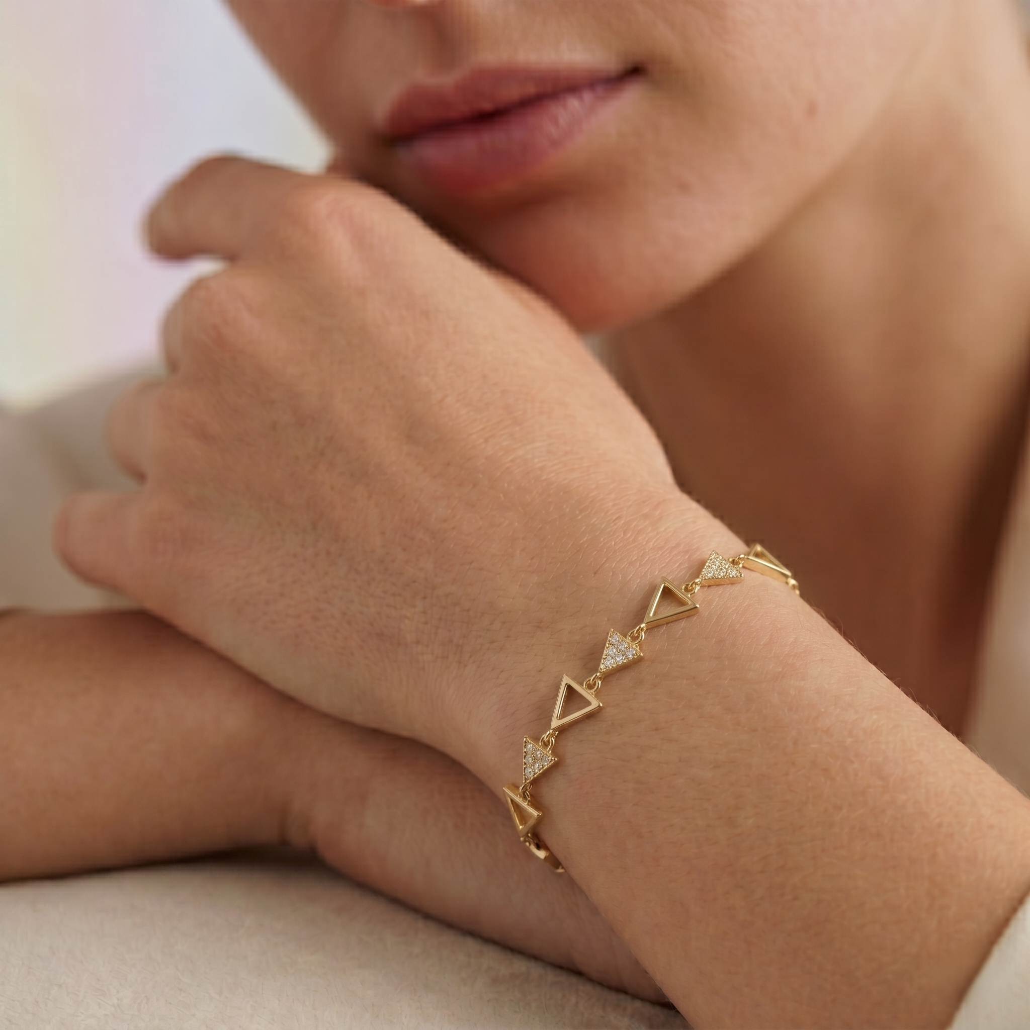 The Oryn Triangle Bracelet - Lab Grown Diamonds