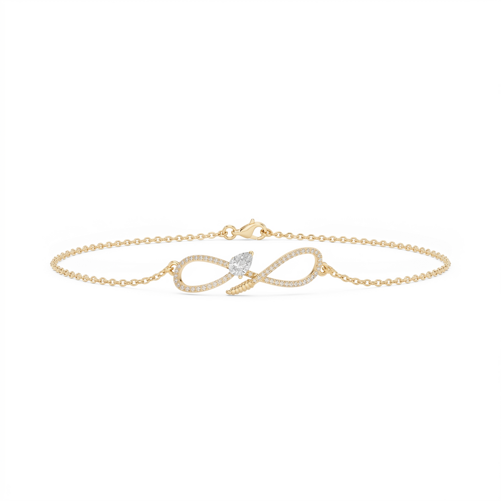 The Infinite Pear Bracelet - Lab Grown Diamonds