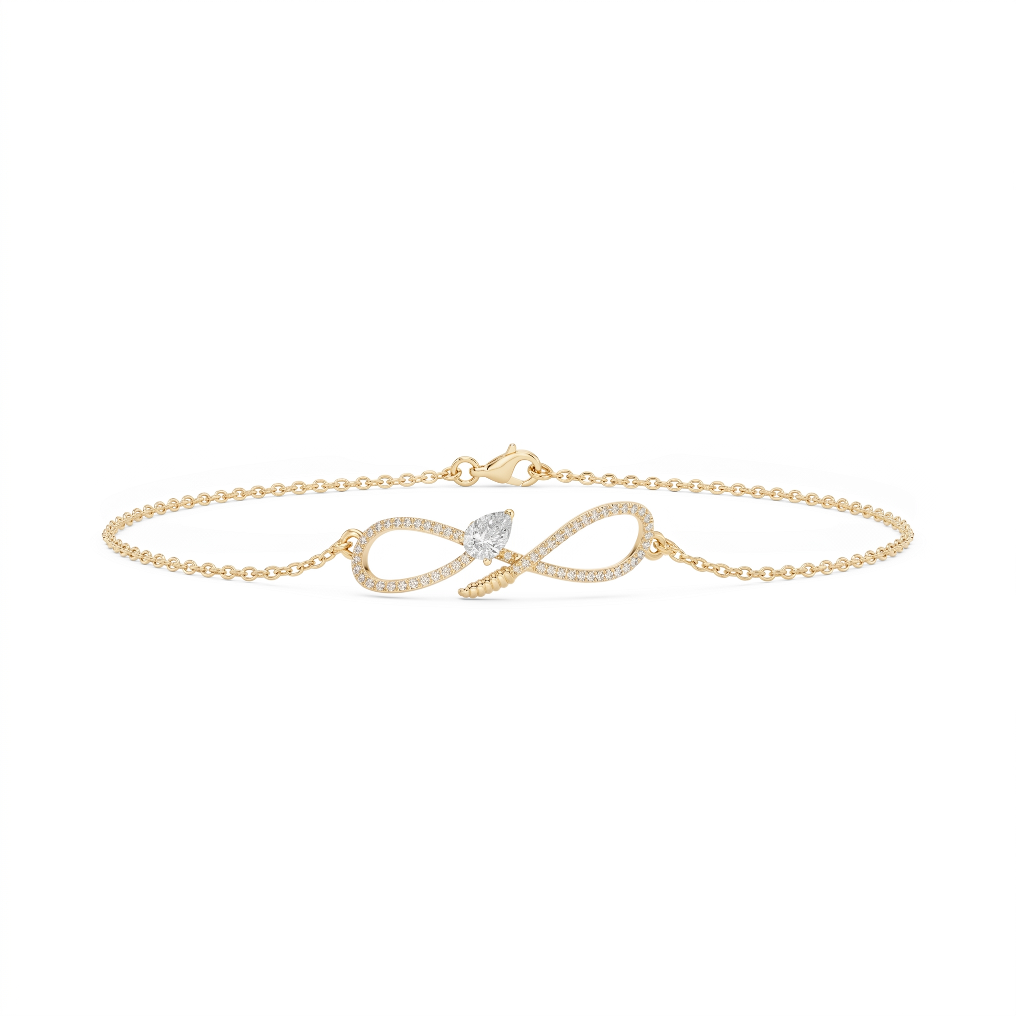 The Infinite Pear Bracelet - Lab Grown Diamonds