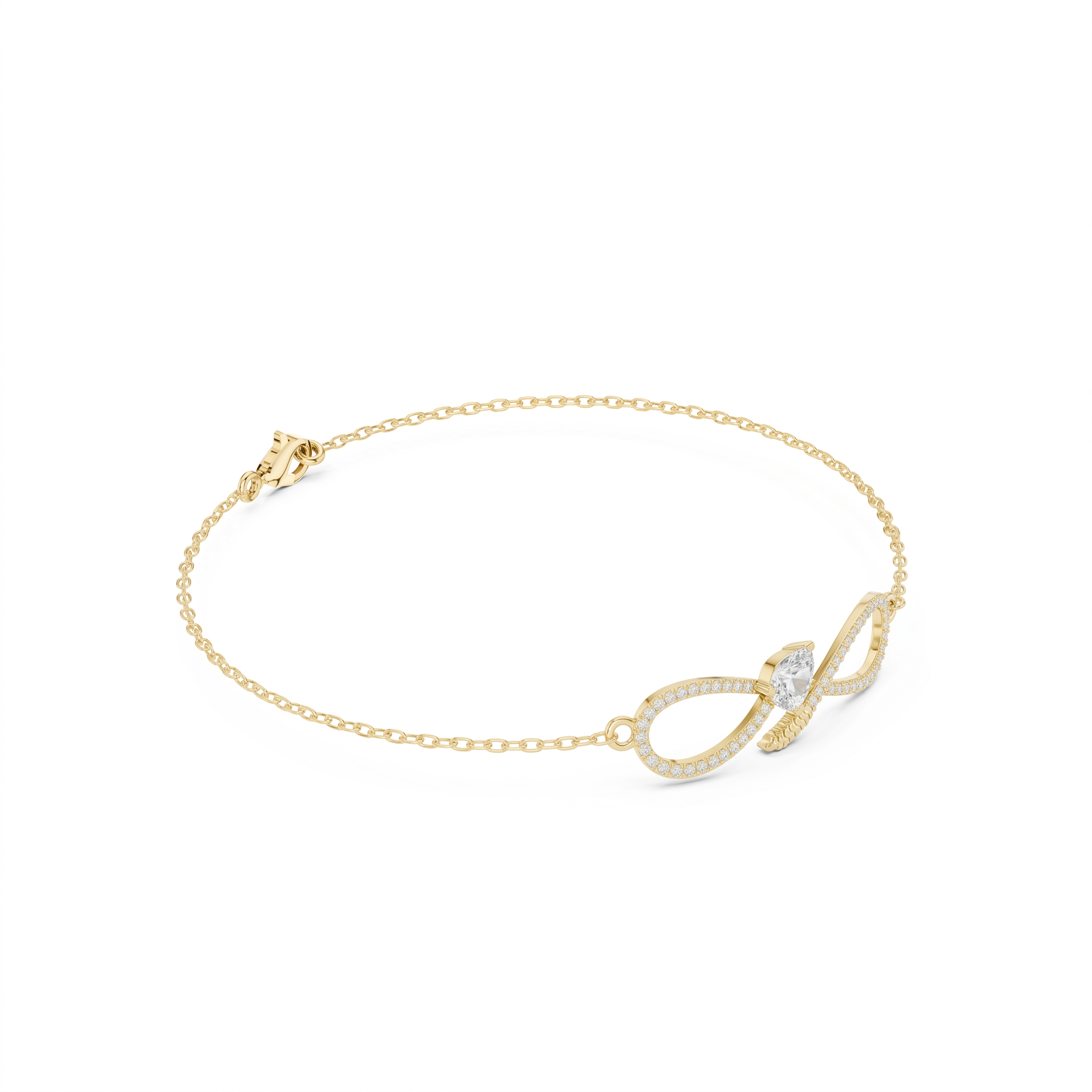 The Infinite Pear Bracelet - Lab Grown Diamonds