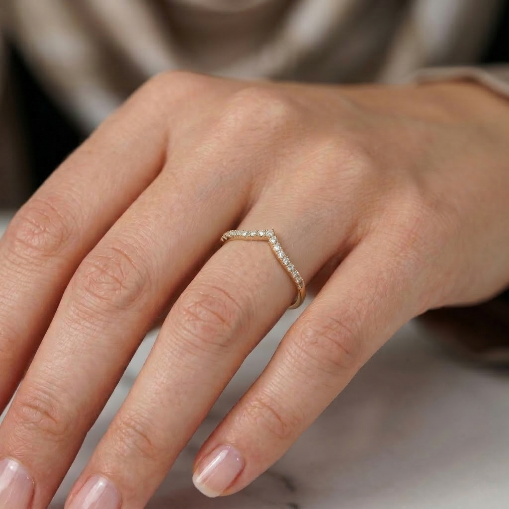 The Polaris Chevron Ring -  Lab Grown Diamonds