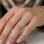 The Polaris Chevron Ring -  Lab Grown Diamonds