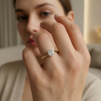 The Regal Spark Solitaire Ring - Lab Grown Diamonds