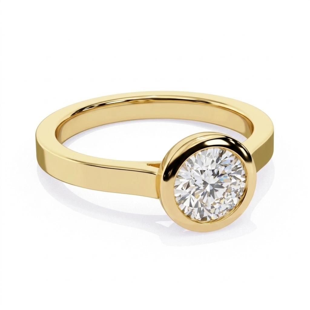 The Regal Aura Solitaire Ring - Lab Grown Diamonds
