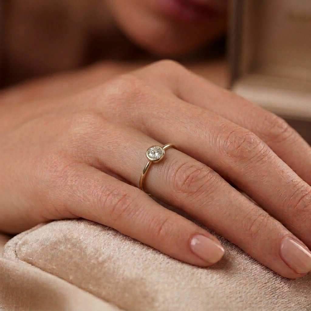 The Regal Aura Solitaire Ring - Lab Grown Diamonds