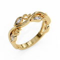 The Ash Leaf Band Ring - Lab Grown Diamonds