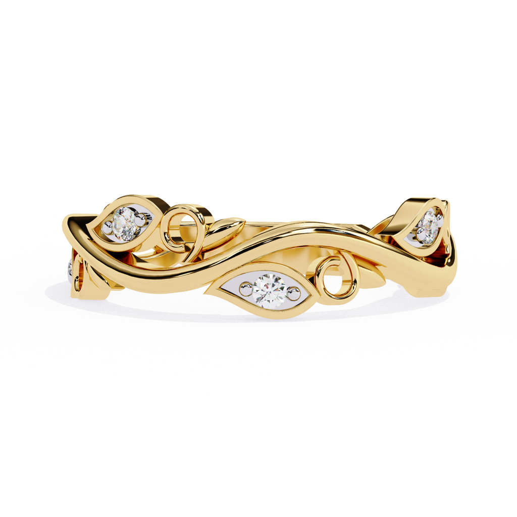 The Ash Leaf Band Ring - Lab Grown Diamonds