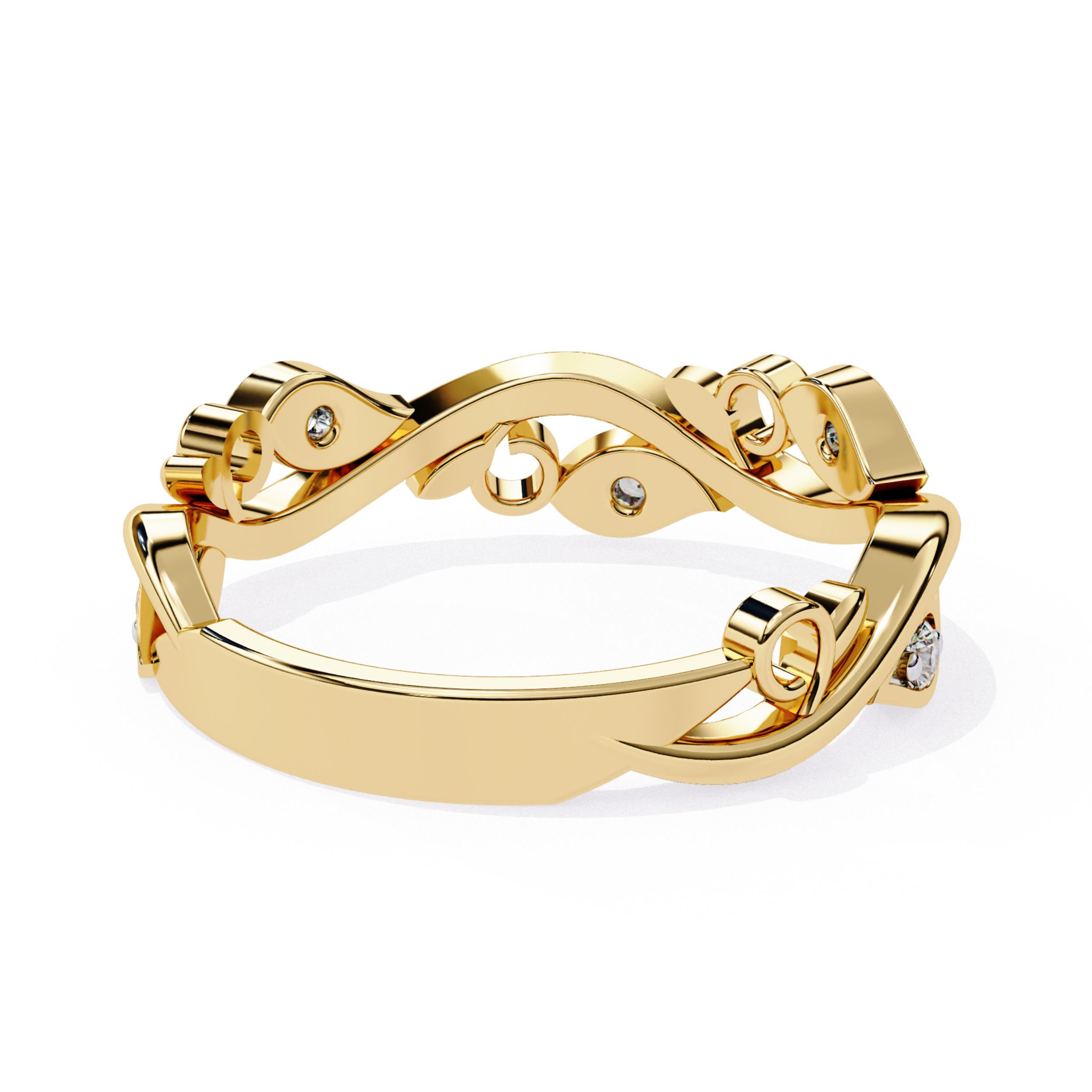 The Ash Leaf Band Ring - Lab Grown Diamonds