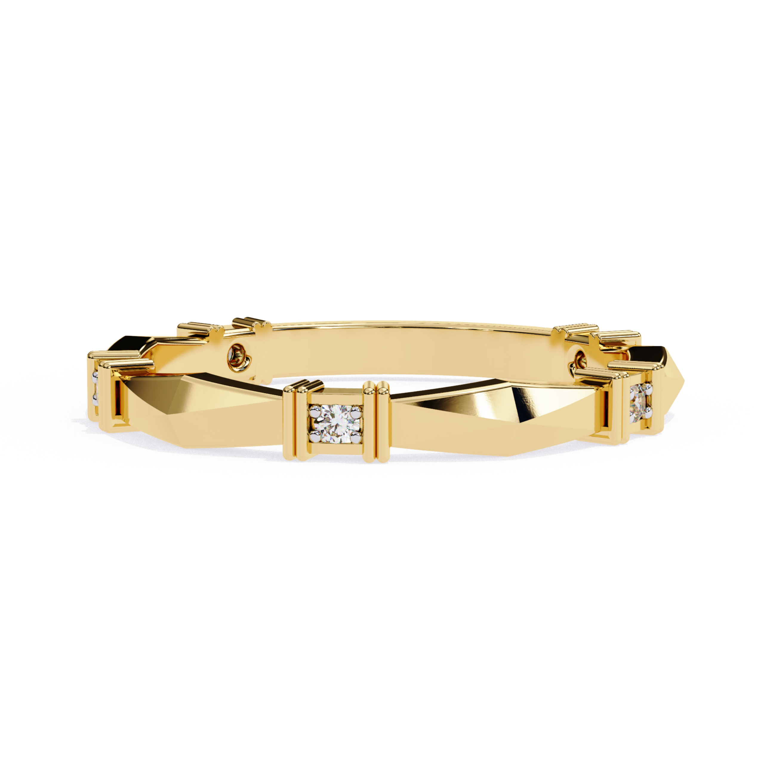 The Angular Band Ring - Lab Grown Diamonds