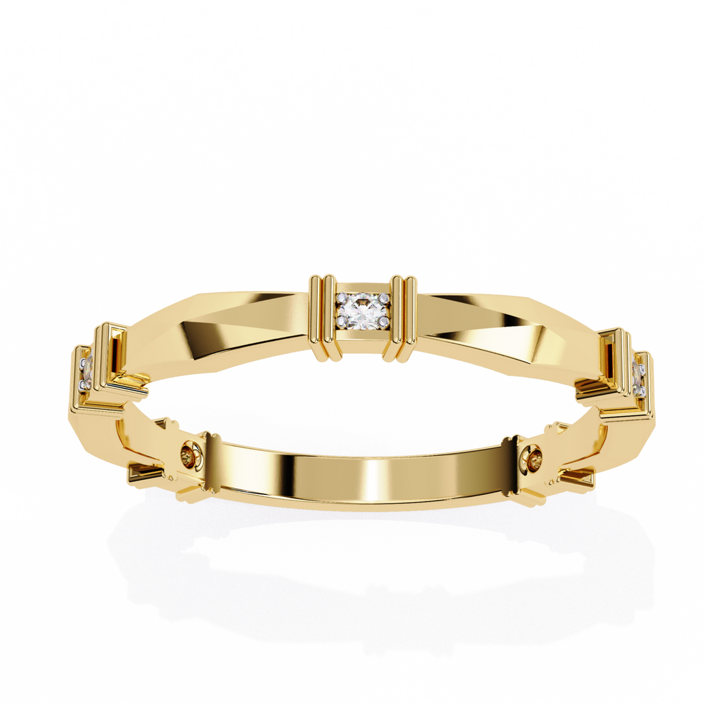 The Angular Band Ring - Lab Grown Diamonds