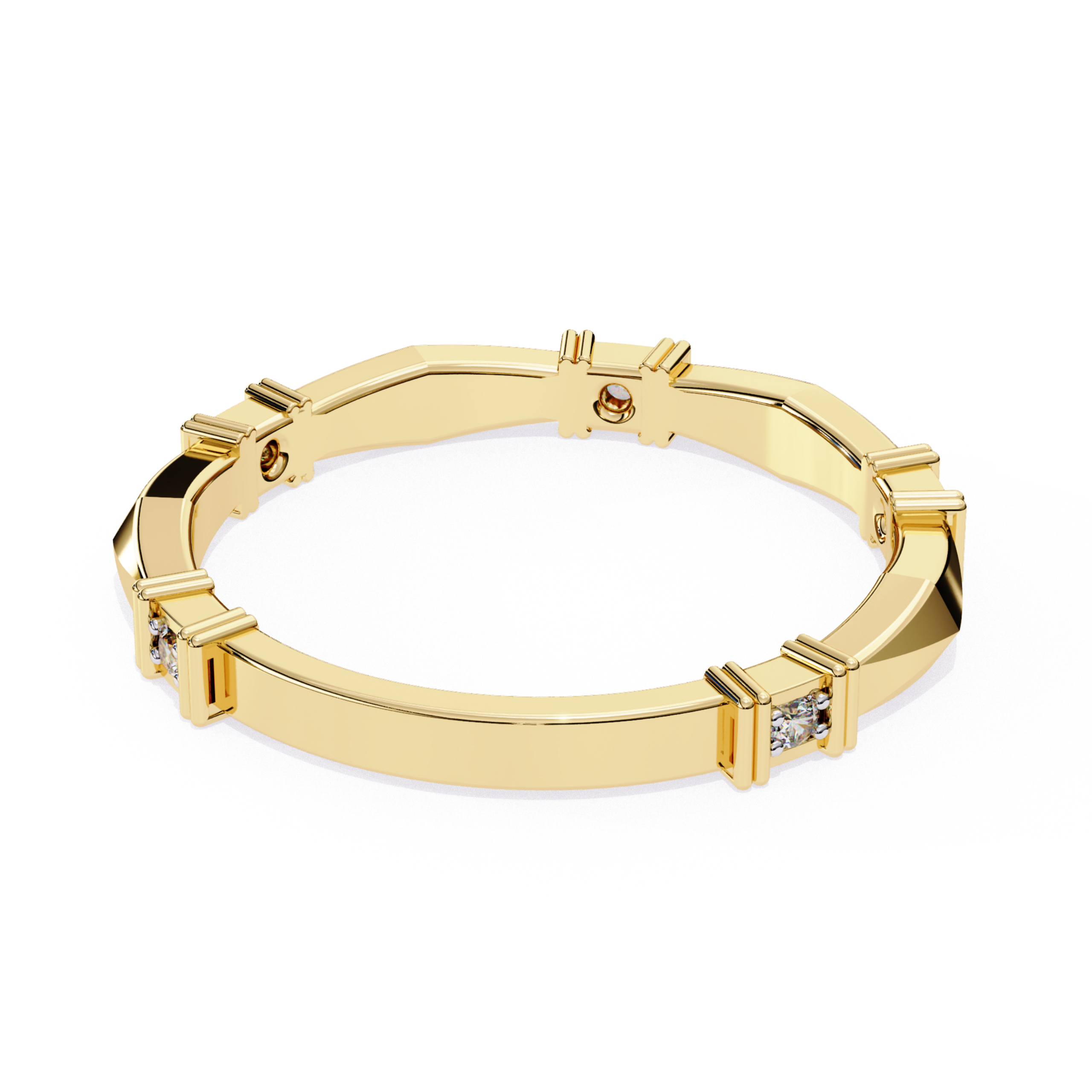 The Angular Band Ring - Lab Grown Diamonds