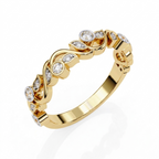 The Flora Wave Ring - Lab Grown Diamonds