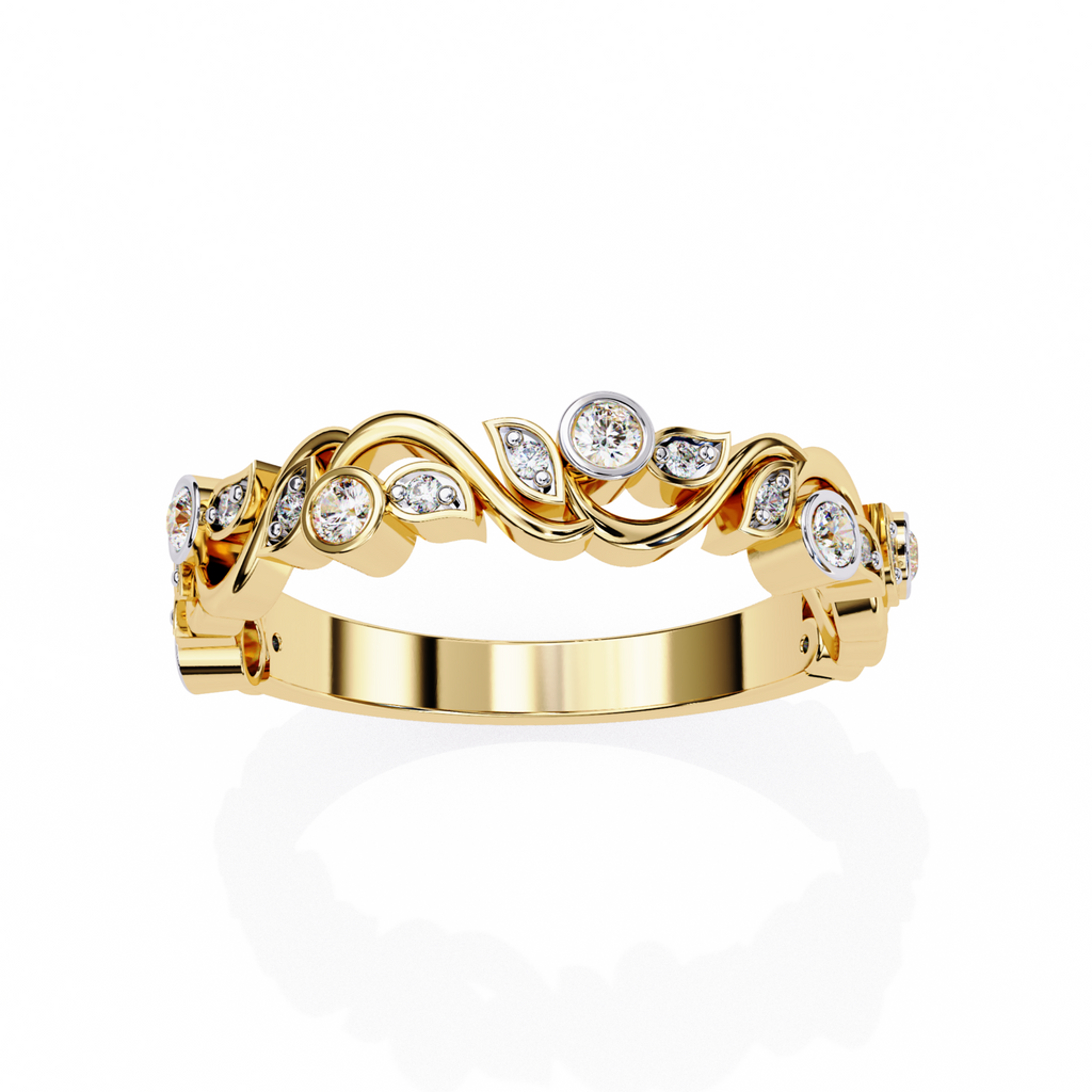 The Flora Wave Ring - Lab Grown Diamonds