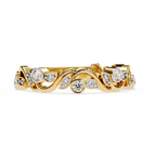 The Flora Wave Ring - Lab Grown Diamonds