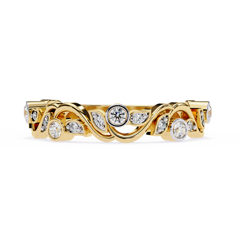 The Flora Wave Ring - Lab Grown Diamonds
