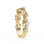 The Flora Wave Ring - Lab Grown Diamonds