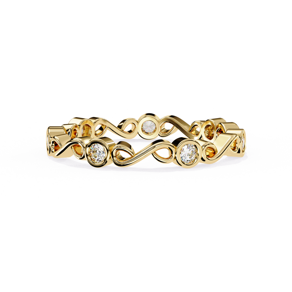 The Figure Eight Band Ring - Lab Grown Diamonds