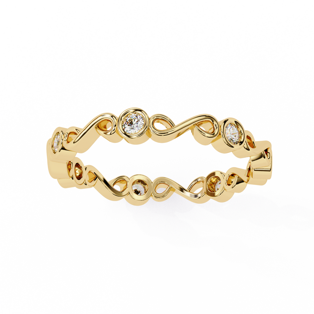 The Figure Eight Band Ring - Lab Grown Diamonds