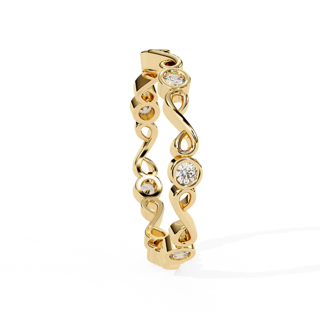 The Figure Eight Band Ring - Lab Grown Diamonds