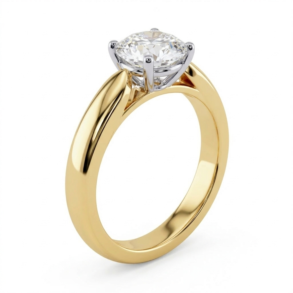 The Regal Flare Solitaire Ring - Lab Grown Diamonds