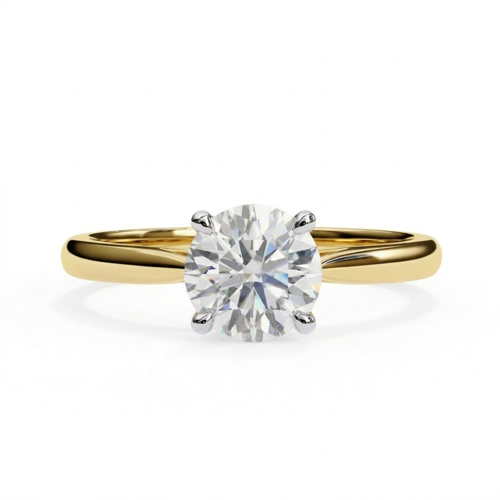 The Regal Flare Solitaire Ring - Lab Grown Diamonds
