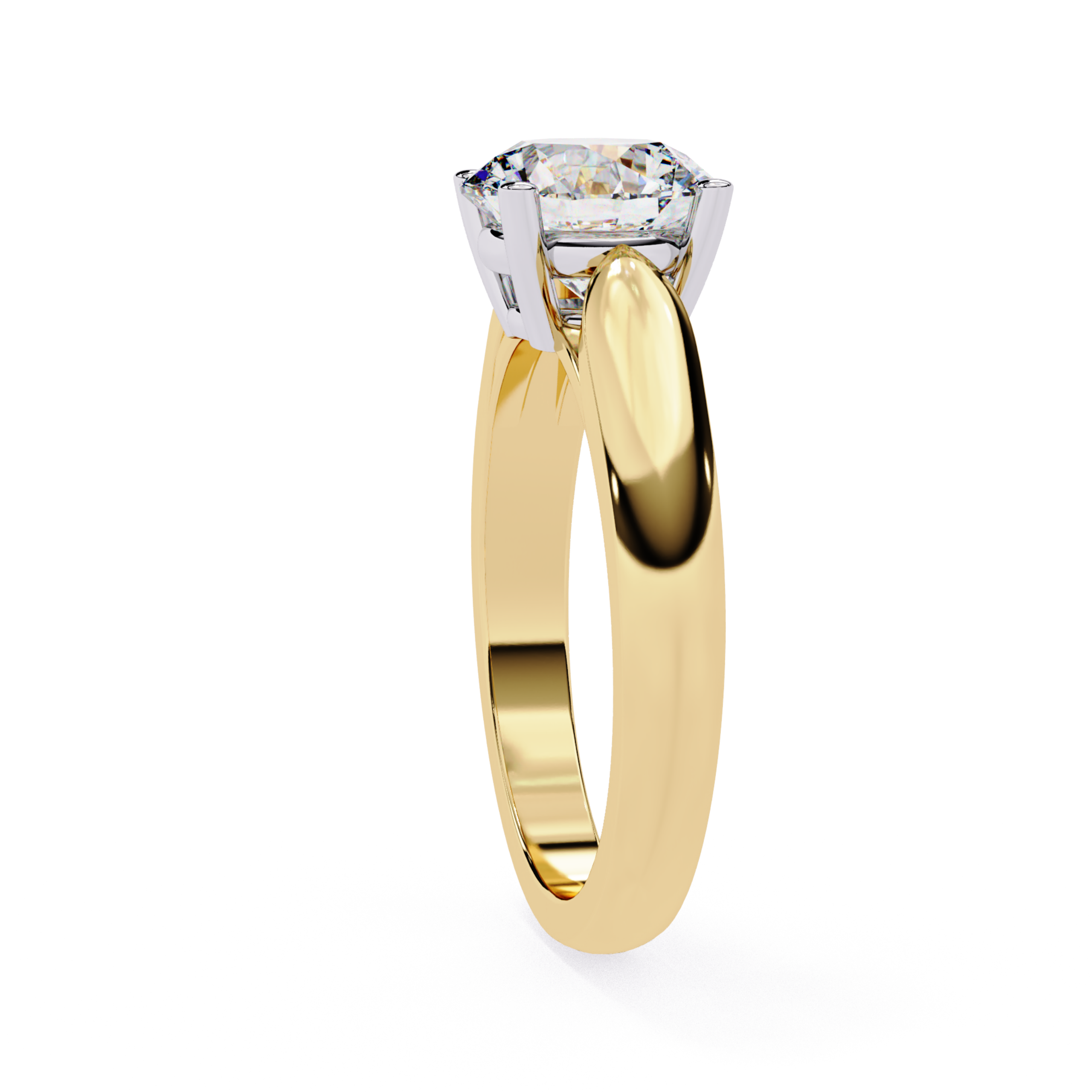 The Regal Flare Solitaire Ring - Lab Grown Diamonds