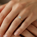 The Regal Flare Solitaire Ring - Lab Grown Diamonds
