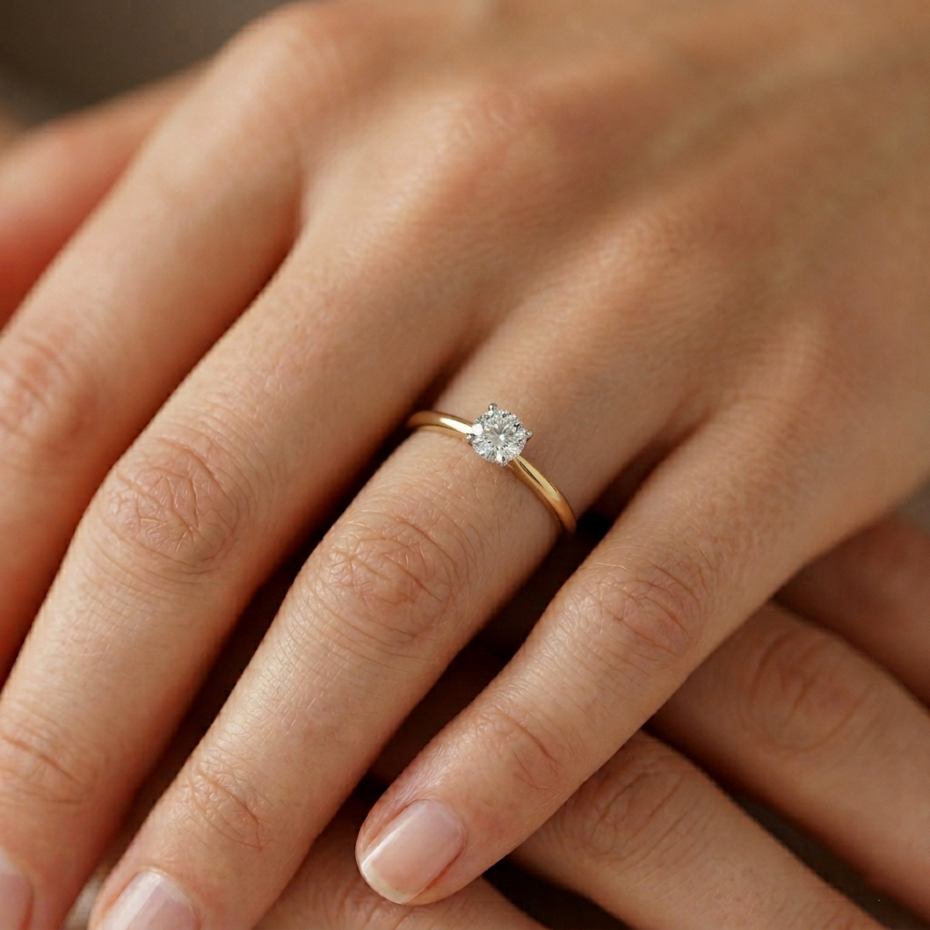 The Regal Flare Solitaire Ring - Lab Grown Diamonds