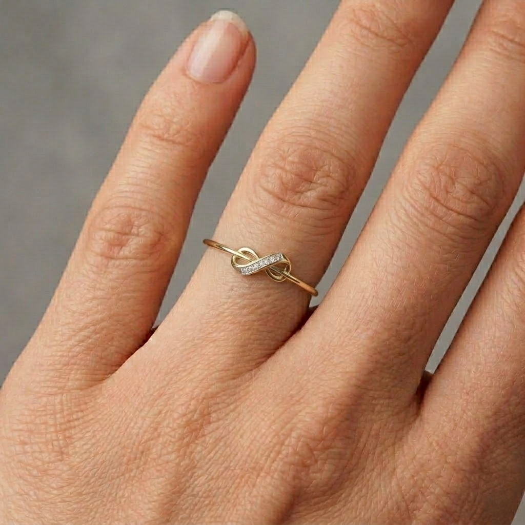 The Infinity Knot Ring - Lab Grown Diamonds