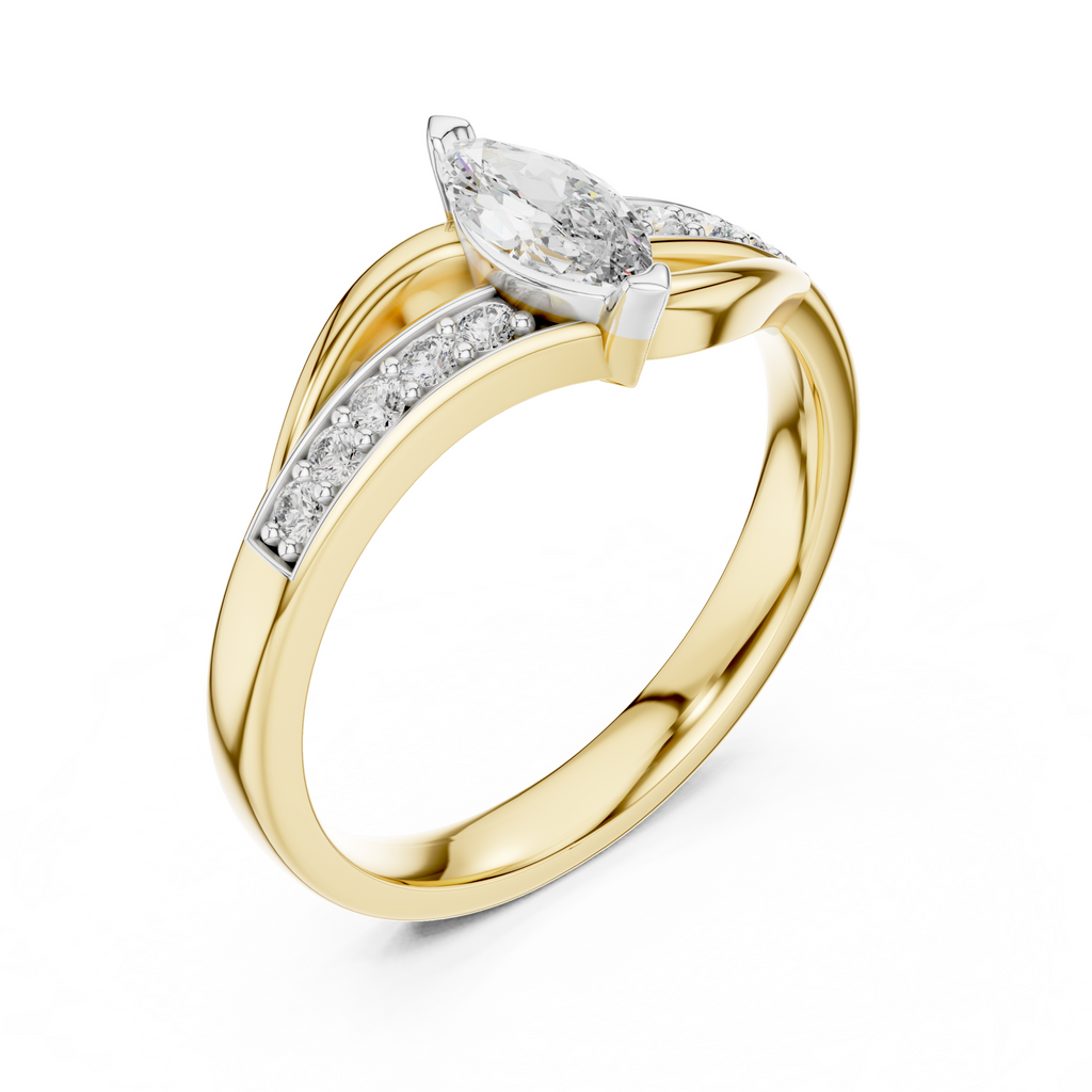 The Amara Bypass Ring - Lab Grown Diamonds